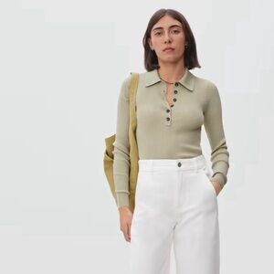NEW WITHOUT TAGS EVERLANE THE POLO IN SAGE